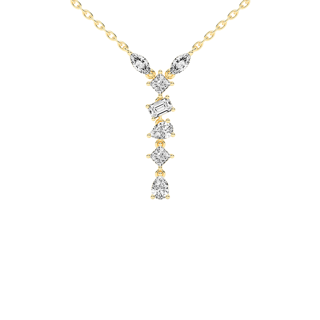 Multishape V style 3.5 Cttw Lab Grown Diamond Pendant