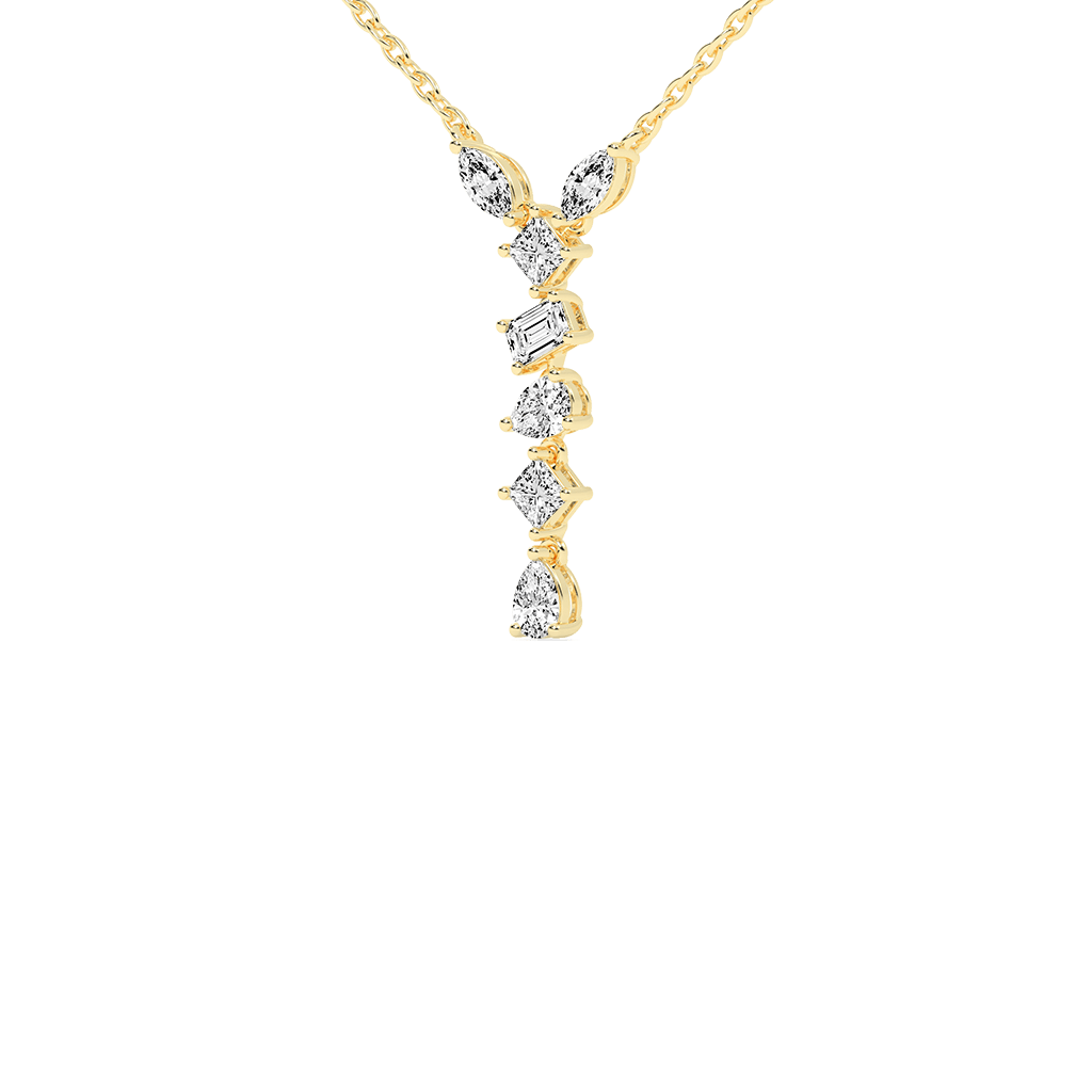 Multishape V style 3.5 Cttw Lab Grown Diamond Pendant