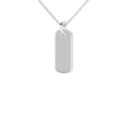 Round Cut 1.39 Cttw Dog Tag Lab Grown Diamond Pendant