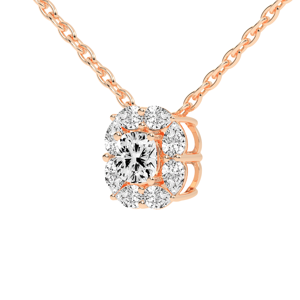 Square Cushion and Pear Cut 1.63 Cttw Lab Grown Diamond Pendant