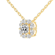 Square Cushion and Pear Cut 1.63 Cttw Lab Grown Diamond Pendant