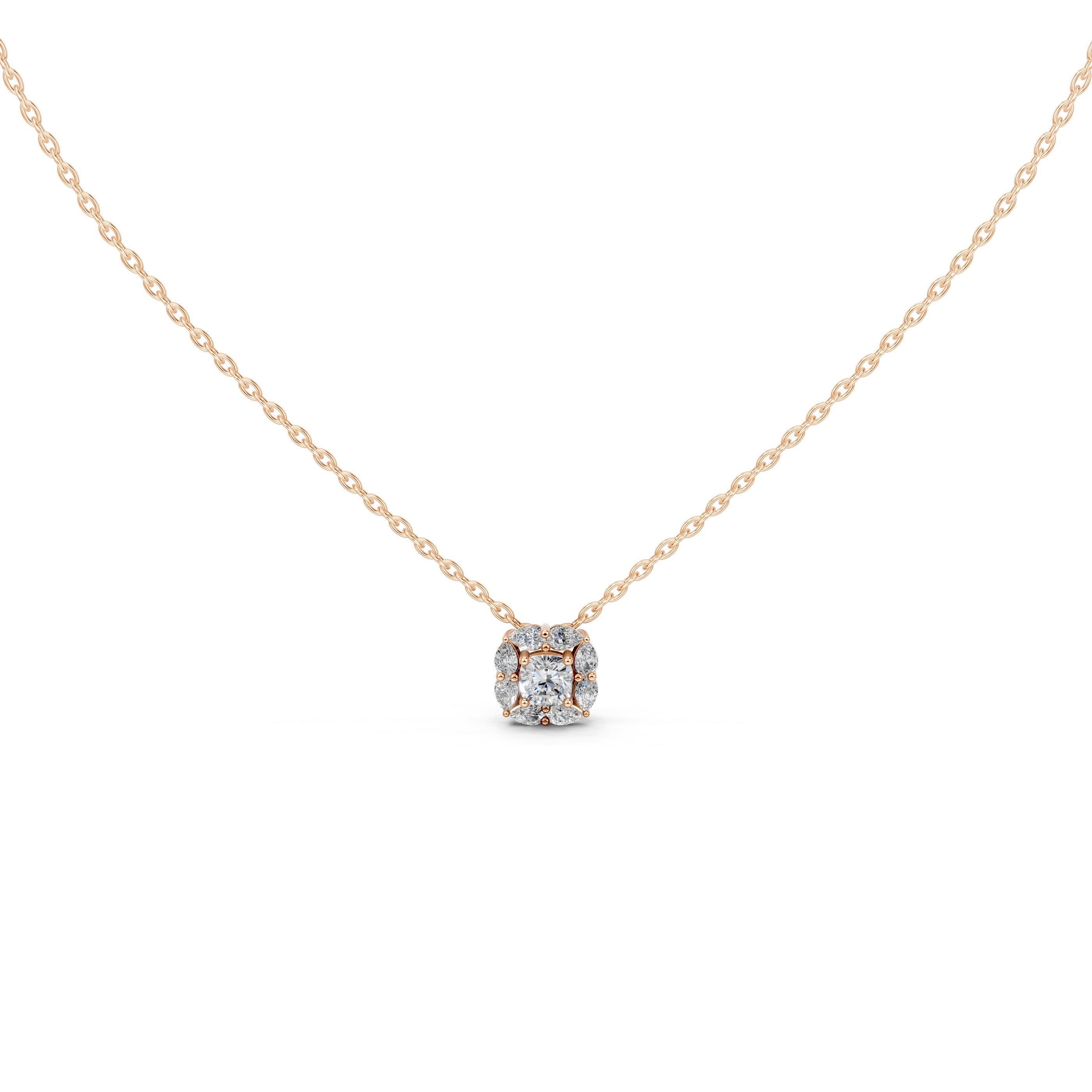 Square Cushion and Pear Cut 1.63 Cttw Lab Grown Diamond Pendant