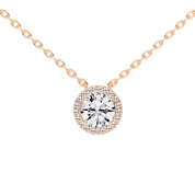 Fancy Halo Round Cut 2.38 Cttw Lab Grown Diamond Pendant