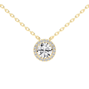 Fancy Halo Round Cut 2.38 Cttw Lab Grown Diamond Pendant