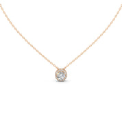 Fancy Halo Round Cut 2.38 Cttw Lab Grown Diamond Pendant