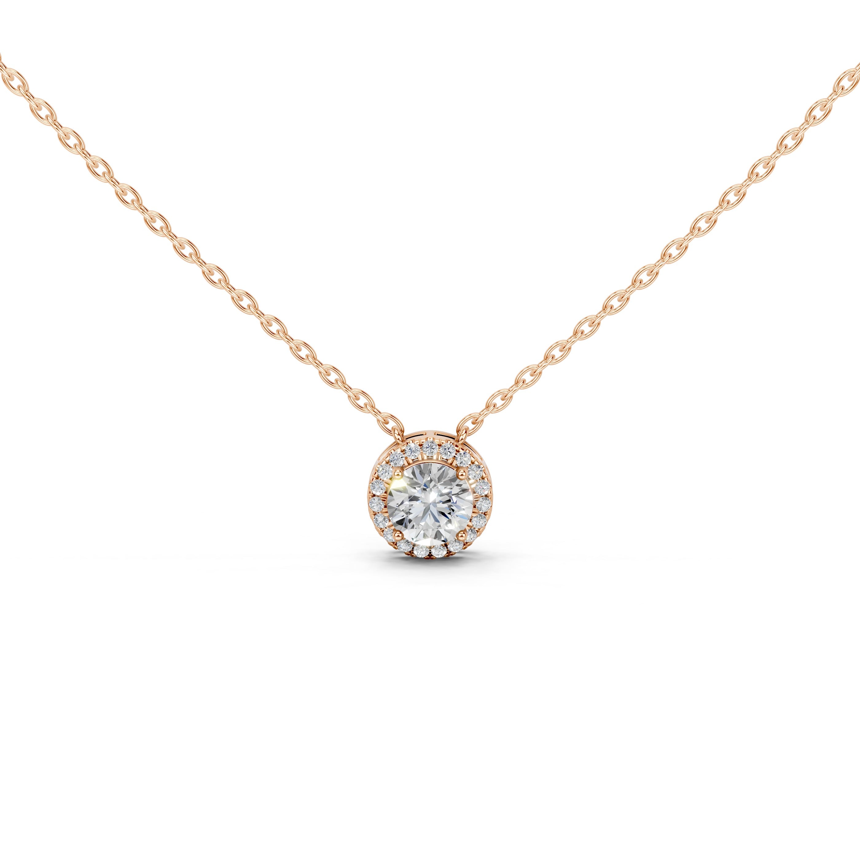 Fancy Halo Round Cut 2.38 Cttw Lab Grown Diamond Pendant