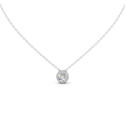 Fancy Halo Round Cut 2.38 Cttw Lab Grown Diamond Pendant