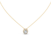 Fancy Halo Round Cut 2.38 Cttw Lab Grown Diamond Pendant