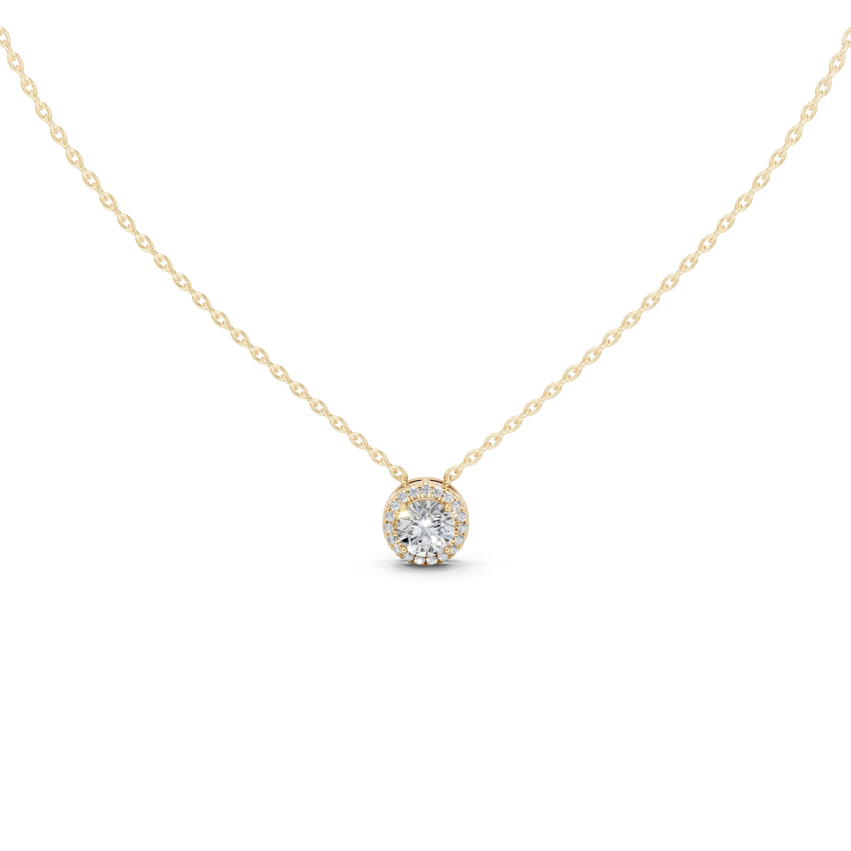 Fancy Halo Round Cut 2.38 Cttw Lab Grown Diamond Pendant