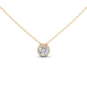 Fancy Halo Round Cut 2.38 Cttw Lab Grown Diamond Pendant