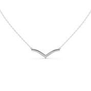 V shaped Round Cut 0.72 Cttw Lab Grown Diamond Bar Pendant