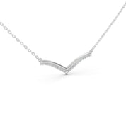 V shaped Round Cut 0.72 Cttw Lab Grown Diamond Bar Pendant