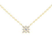 Floral Style Round Cut 0.43 Cttw Lab Grown Diamond Pendant