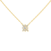 Floral Style Round Cut 0.43 Cttw Lab Grown Diamond Pendant