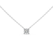 Floral Style Round Cut 0.43 Cttw Lab Grown Diamond Pendant