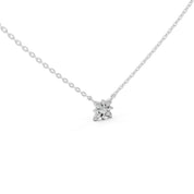 Floral Style Round Cut 0.43 Cttw Lab Grown Diamond Pendant