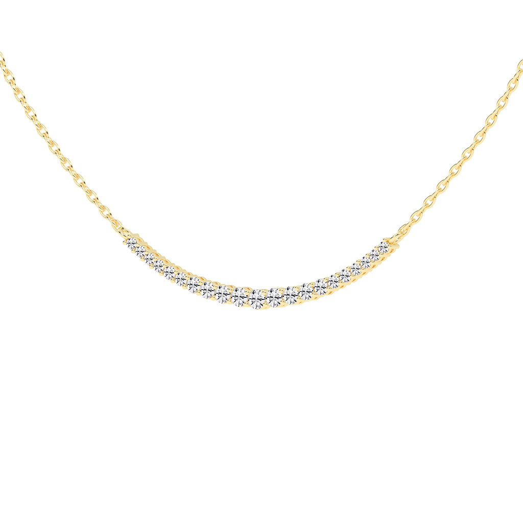 Round cut 1.45 Cttw Lab Grown Diamond Bar Pendant