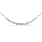 Round cut 1.45 Cttw Lab Grown Diamond Bar Pendant