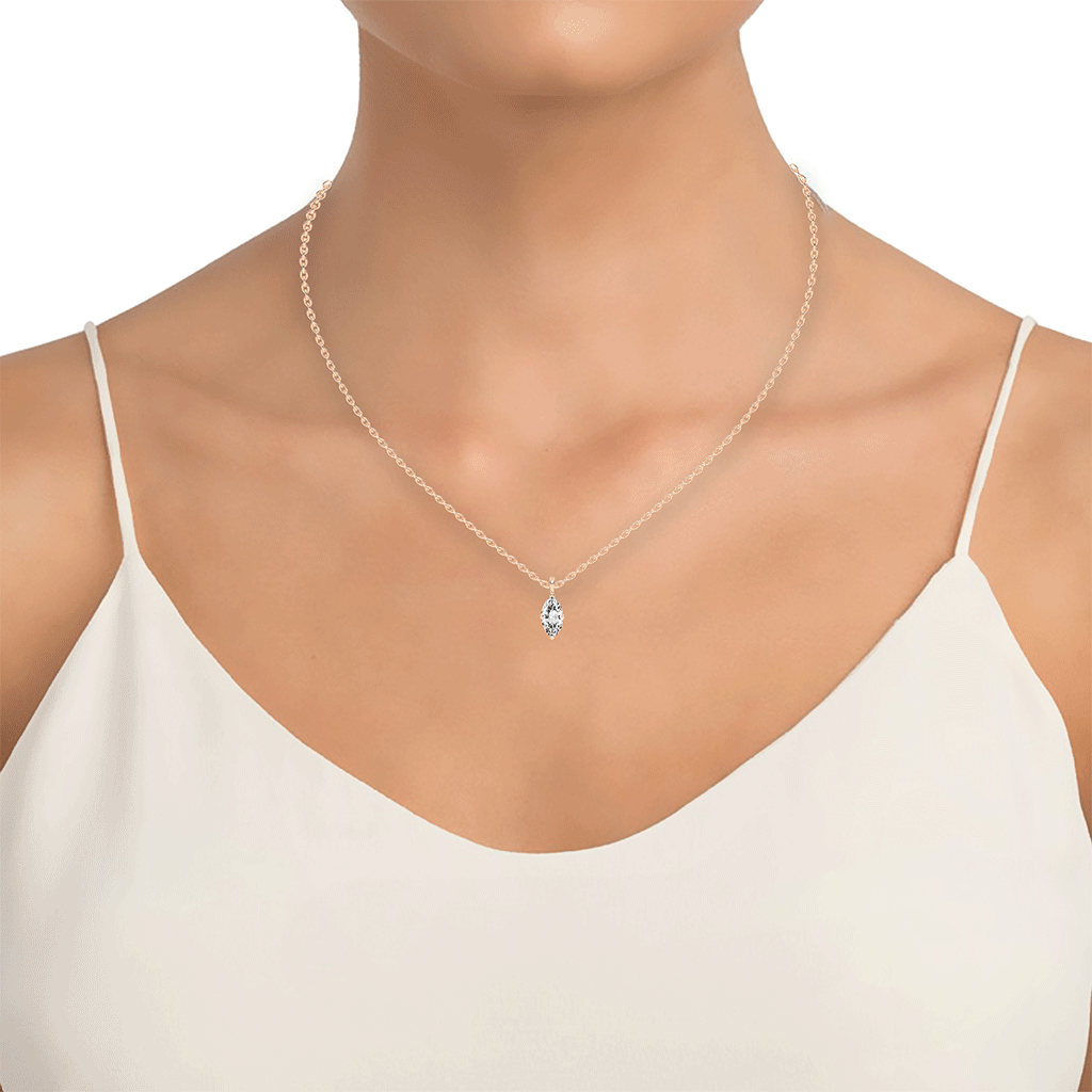 Solitaire Marquise cut 1.75 Cttw Lab Grown Diamond Pendant