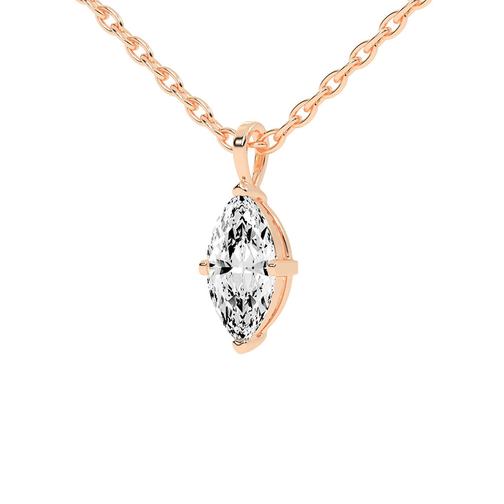 Solitaire Marquise cut 1.75 Cttw Lab Grown Diamond Pendant