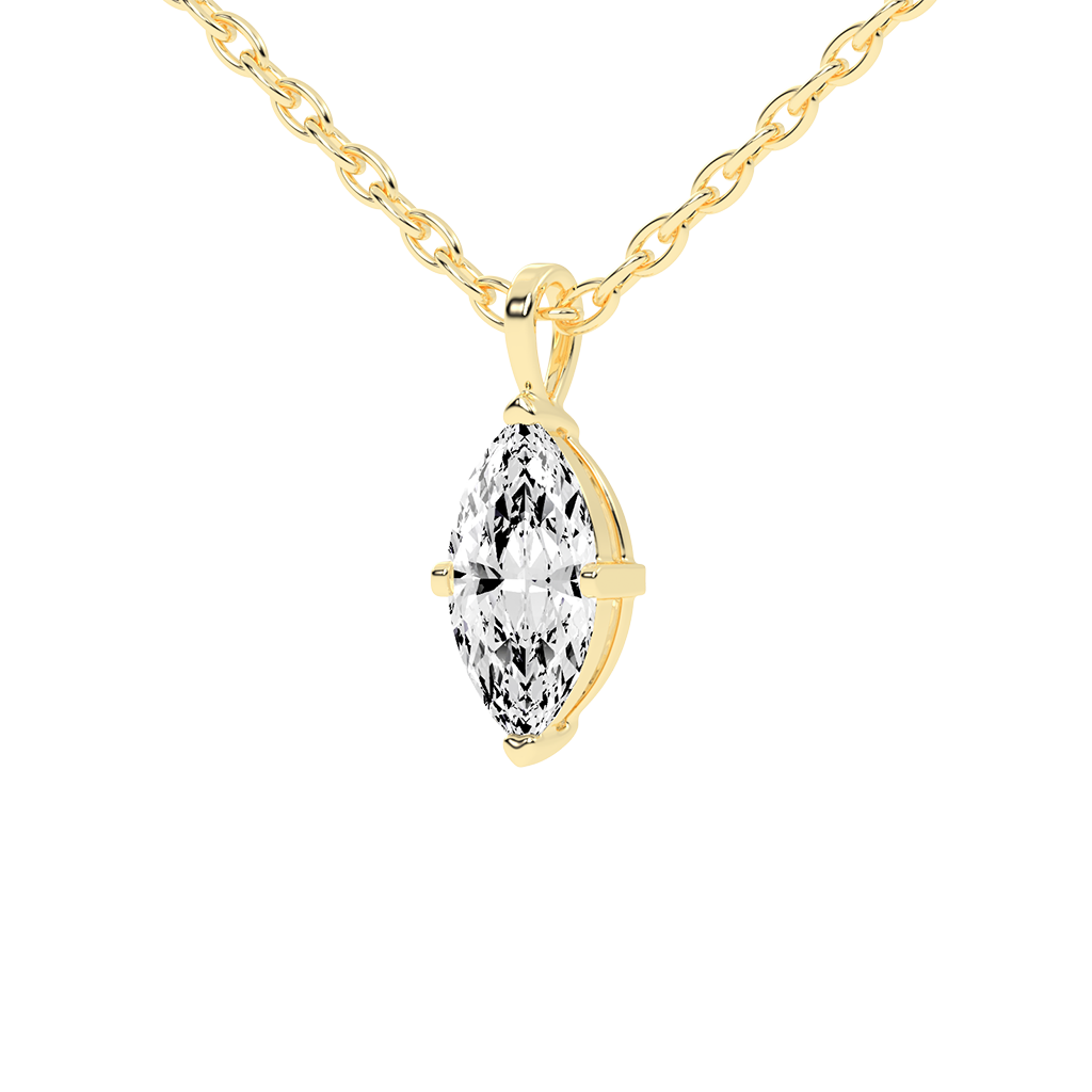 Solitaire Marquise cut 1.75 Cttw Lab Grown Diamond Pendant