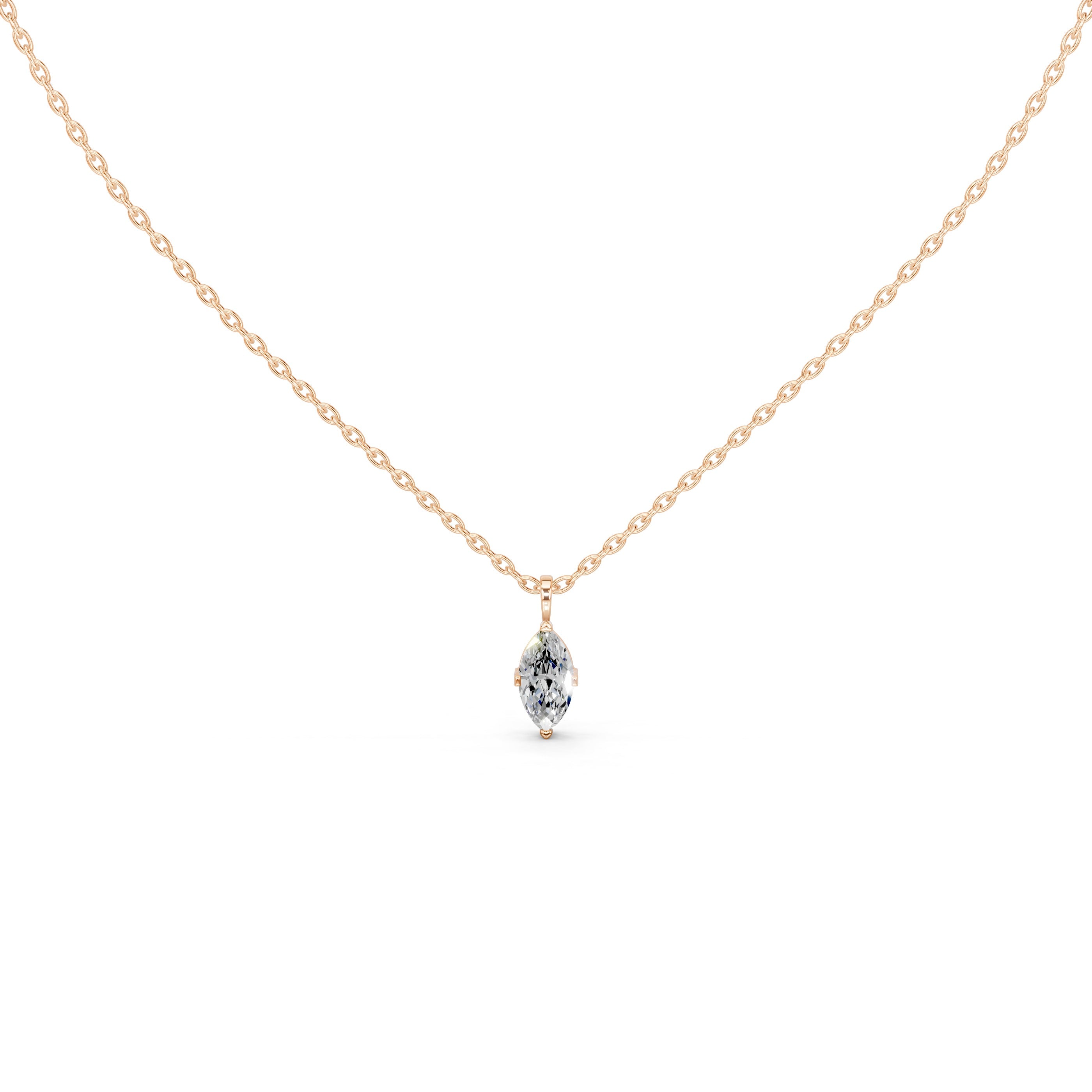 Solitaire Marquise cut 1.75 Cttw Lab Grown Diamond Pendant