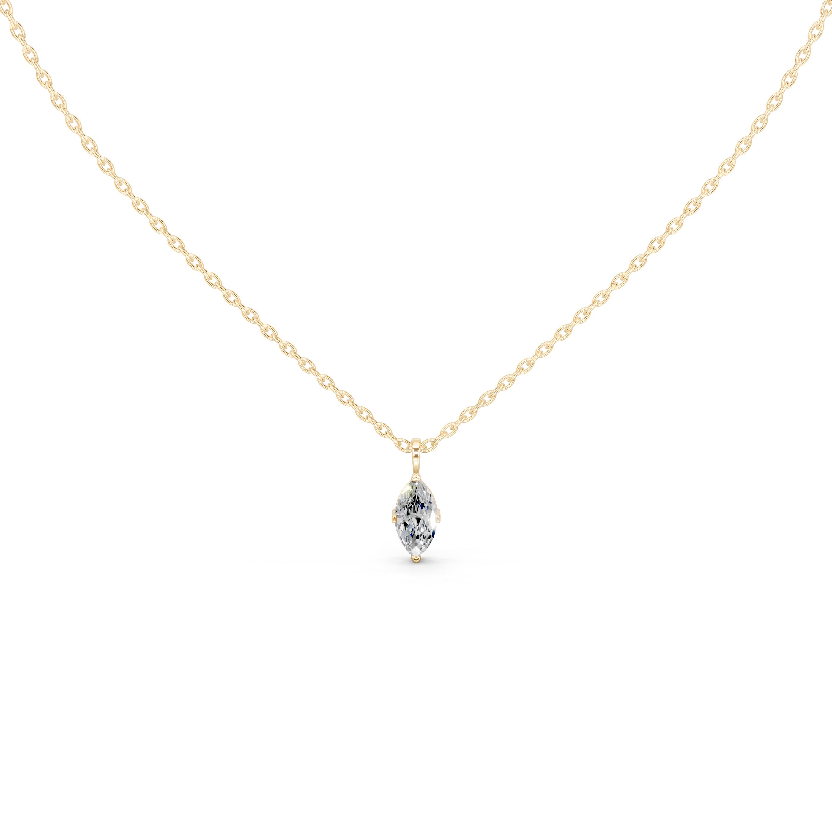 Solitaire Marquise cut 1.75 Cttw Lab Grown Diamond Pendant