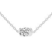 Bezel Set Oval Cut 2 Cttw Lab Grown Diamond Pendant