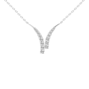 Fancy V shaped Round Cut 1.80 Cttw Lab Grown Diamond Pendant