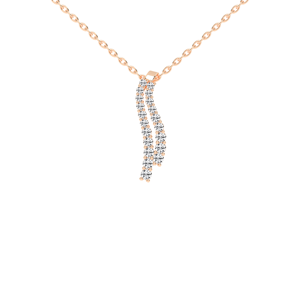 Dangle Drop Round Cut 1.37 Cttw Lab Grown Diamond Pendant