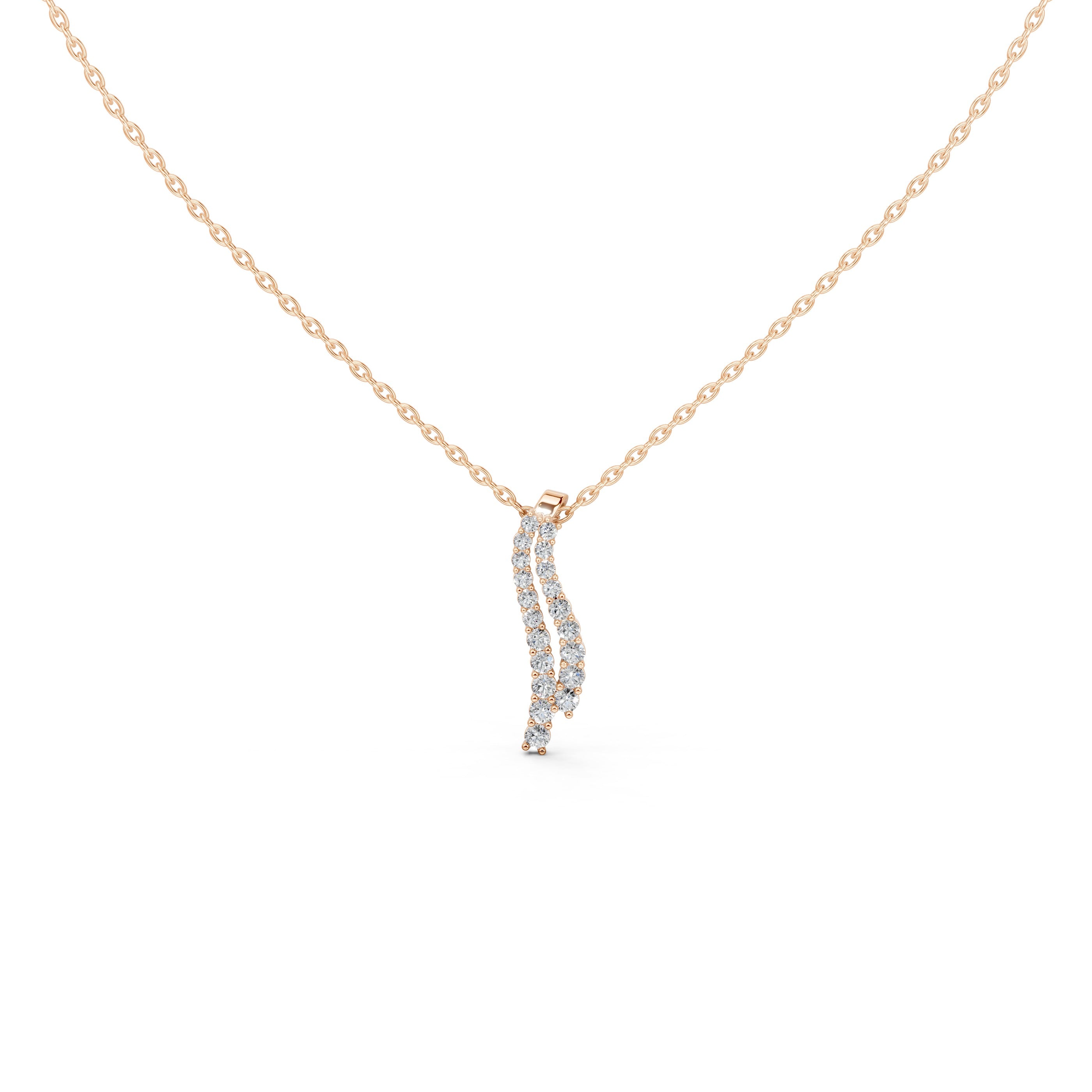 Dangle Drop Round Cut 1.37 Cttw Lab Grown Diamond Pendant