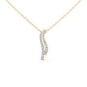 Dangle Drop Round Cut 1.37 Cttw Lab Grown Diamond Pendant