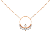 Fancy Open Circle Round Cut 1.48 Cttw Lab Grown Diamond Pendant