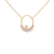 Fancy Open Circle Round Cut 1.48 Cttw Lab Grown Diamond Pendant