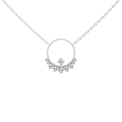 Fancy Open Circle Round Cut 1.48 Cttw Lab Grown Diamond Pendant