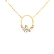 Fancy Open Circle Round Cut 1.48 Cttw Lab Grown Diamond Pendant