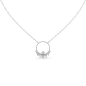 Fancy Open Circle Round Cut 1.48 Cttw Lab Grown Diamond Pendant