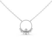 Fancy Open Circle Round Cut 1.48 Cttw Lab Grown Diamond Pendant