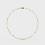 Round Cut Lab Grown Diamond Tennis Necklace