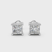 Four prong princess 1.5 cttw lab grown diamond studs