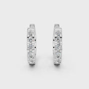 Fancy Huggies with round cut 0.28 cttw lab grown diamond earrings