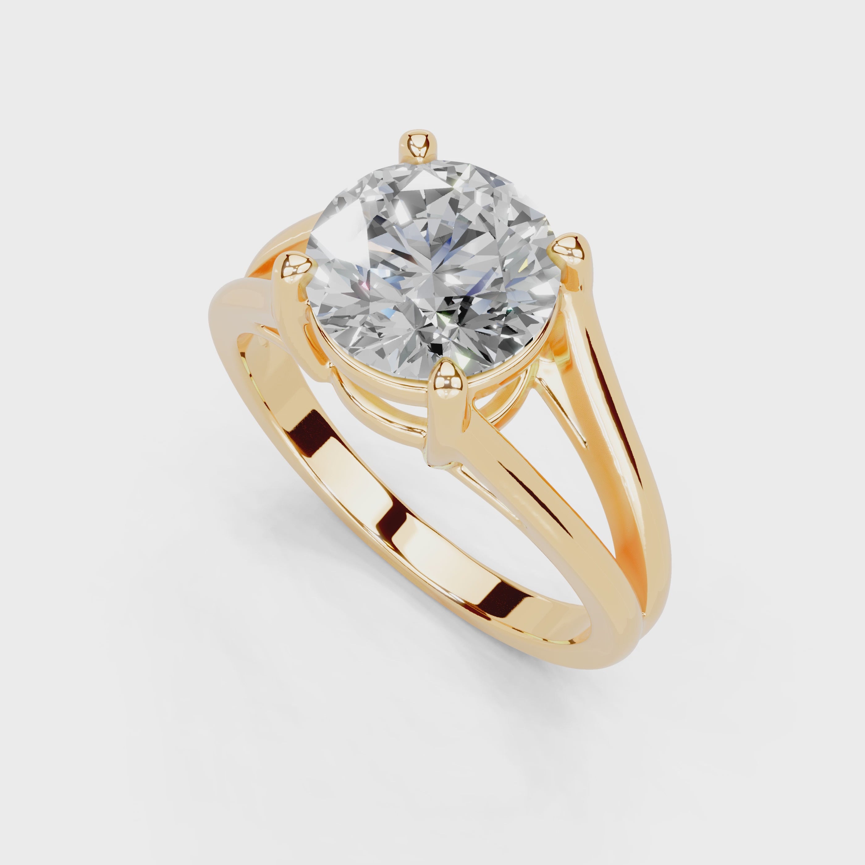 Split Shank Lab Grown Diamond Engagement Ring