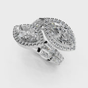 Marquise Cut Fancy  Lab Grown Diamond Engagement Ring