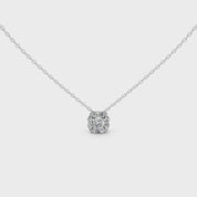 Square Cushion and Pear Cut 1.63 Cttw Lab Grown Diamond Pendant