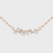 Baguette and Princess Cut 1.20 Cttw Lab Grown Diamond Bar Pendant