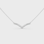 V shaped Round Cut 0.72 Cttw Lab Grown Diamond Bar Pendant