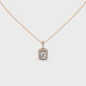 Halo Square Cushion Lab Grown Diamond Pendant