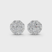 Round Cluster 2.3 Cttw Lab Grown Diamond Studs