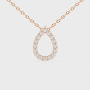 Teardrop Shaped Round cut 1.04 Cttw Lab Grown Diamond Pendant