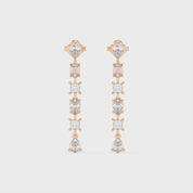 Long Drop Multishape 2.14 Cttw Lab Grown Diamond Earrings